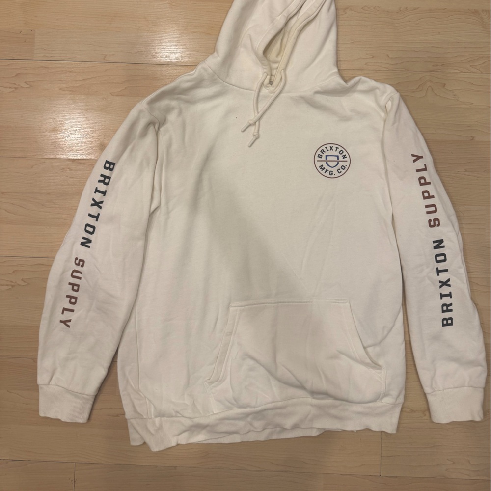 Brixton Men’s Sweatshirt. Hoodie. XL. Cream. NWOT